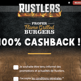 Soyez rembourse pour l'achat d'un burger RUSTLERS
