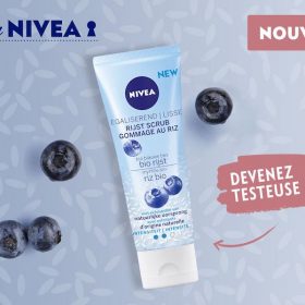 Testez le gommage au riz NIVEA avec de la myrtille bio