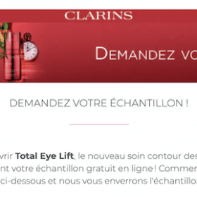 recevez votre echantillon gratuit Clarins Total Eye Lift