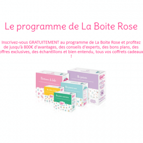 coffrets gratuits bébé et maternité La Boîte Rose