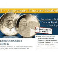 médaille officielle gratuite de la Princesse Elisabeth